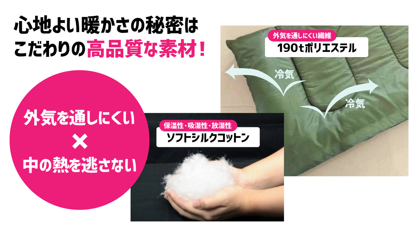 収納時から43倍広がるドデカの寝袋！