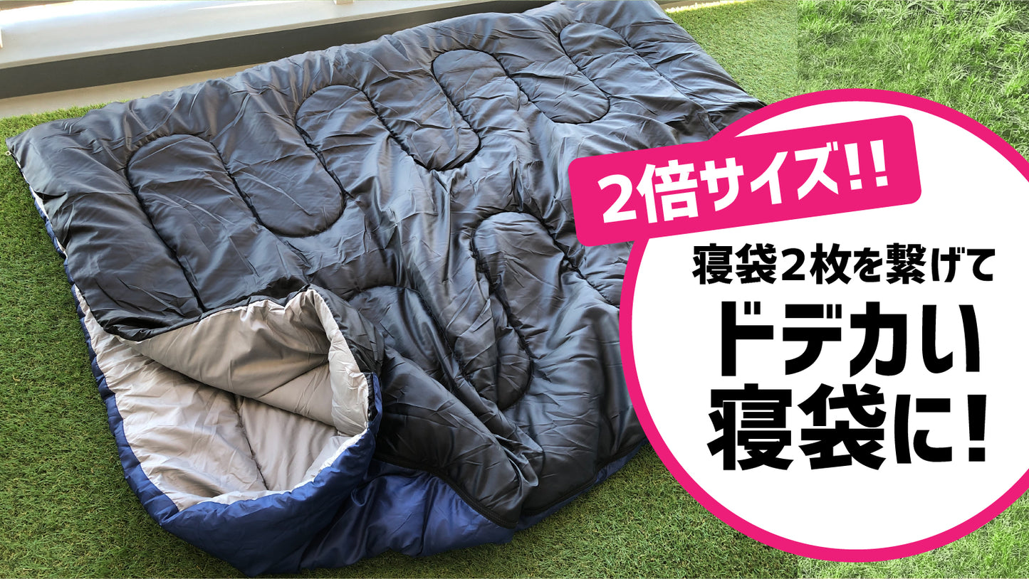 収納時から43倍広がるドデカの寝袋！