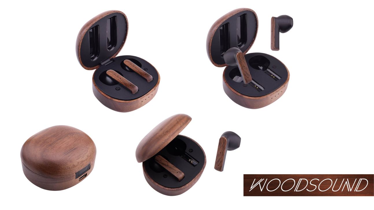 ＜完全受注生産＞天然木製ワイヤレスイヤホン『woodpods』