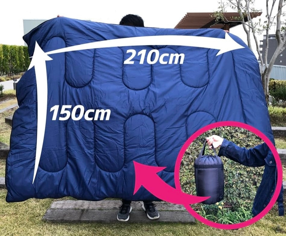 収納時から43倍広がるドデカの寝袋！