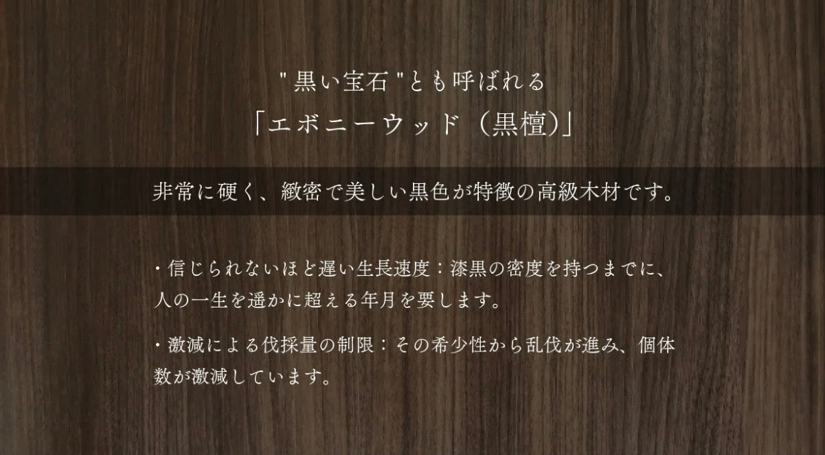 【新発売 woodsound】高級木材【黒檀】×精密機構 自動巻き木製腕時計